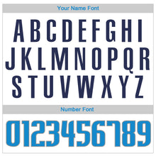 Load image into Gallery viewer, Custom White Blue-Navy Authentic Throwback Basketball Jersey