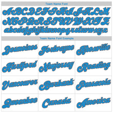 Load image into Gallery viewer, Custom White Blue-Black Authentic Throwback Basketball Jersey