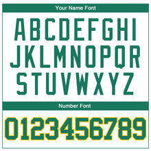 Load image into Gallery viewer, Custom White Kelly Green-Gold Authentic Throwback Basketball Jersey