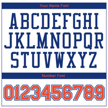 Load image into Gallery viewer, Custom White Orange-Royal Authentic Throwback Basketball Jersey