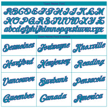 Load image into Gallery viewer, Custom White Purple-Teal Authentic Throwback Basketball Jersey