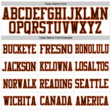 Load image into Gallery viewer, Custom White Brown-Orange Mesh Authentic Football Jersey