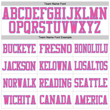 Load image into Gallery viewer, Custom White Light Blue-Pink Mesh Authentic Football Jersey