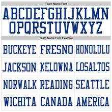 Load image into Gallery viewer, Custom White Royal-Red Mesh Authentic Football Jersey