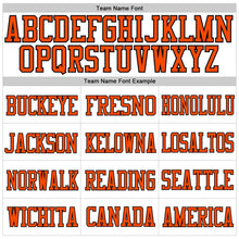 Load image into Gallery viewer, Custom White Orange-Black Mesh Authentic Football Jersey