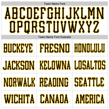 Load image into Gallery viewer, Custom White Black-Gold Mesh Authentic Football Jersey