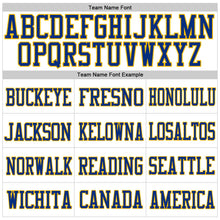 Load image into Gallery viewer, Custom White Royal-Gold Mesh Authentic Football Jersey