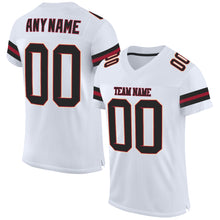 Load image into Gallery viewer, Custom White Black-Cardinal Mesh Authentic Football Jersey