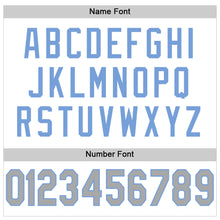 Load image into Gallery viewer, Custom White Gray-Light Blue Mesh Authentic Football Jersey