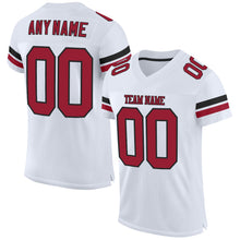 Load image into Gallery viewer, Custom White Cardinal-Black Mesh Authentic Football Jersey