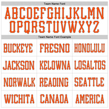 Load image into Gallery viewer, Custom White Orange-Gray Mesh Authentic Football Jersey