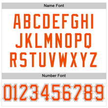 Load image into Gallery viewer, Custom White Orange-Gray Mesh Authentic Football Jersey