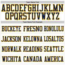 Load image into Gallery viewer, Custom White Navy-Gold Mesh Authentic Football Jersey