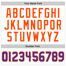 Load image into Gallery viewer, Custom White Purple-Orange Mesh Authentic Football Jersey