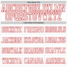 Load image into Gallery viewer, Custom White White-Red Mesh Authentic Football Jersey