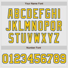 Load image into Gallery viewer, Custom White Royal Pinstripe Gold-Royal Authentic Baseball Jersey