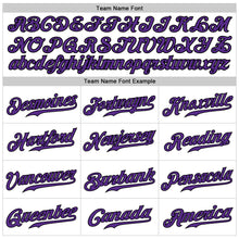 Load image into Gallery viewer, Custom White Purple-Black Authentic Sleeveless Baseball Jersey