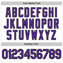 Load image into Gallery viewer, Custom White Purple-Black Authentic Sleeveless Baseball Jersey