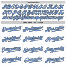 Load image into Gallery viewer, Custom White Light Blue-Steel Gray Authentic Sleeveless Baseball Jersey