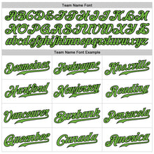 Load image into Gallery viewer, Custom White Neon Green-Black Authentic Sleeveless Baseball Jersey