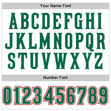 Load image into Gallery viewer, Custom White Kelly Green-Red Authentic Sleeveless Baseball Jersey