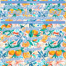 Load image into Gallery viewer, Custom White Light Blue-White 3D Pattern Design Oranges Authentic Basketball Jersey