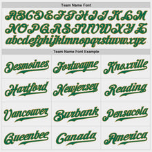 Load image into Gallery viewer, Custom White Kelly Green-Old Gold Authentic Baseball Jersey