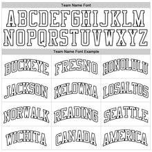 Load image into Gallery viewer, Custom White White-Black Authentic Throwback Basketball Jersey