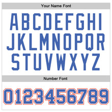 Load image into Gallery viewer, Custom White Blue-Orange Authentic Throwback Basketball Jersey