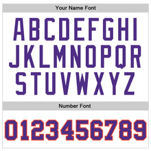 Load image into Gallery viewer, Custom White Purple-Orange Authentic Throwback Basketball Jersey