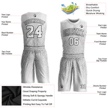 Load image into Gallery viewer, Custom White White-Black Round Neck Sublimation Basketball Suit Jersey