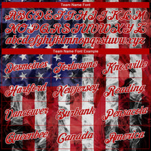 Load image into Gallery viewer, Custom White Royal-Red 3D American Flag Performance T-Shirt