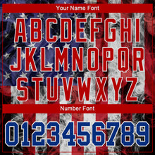 Load image into Gallery viewer, Custom White Royal-Red 3D American Flag Performance T-Shirt