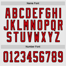 Load image into Gallery viewer, Custom White Red-Black Hockey Jersey