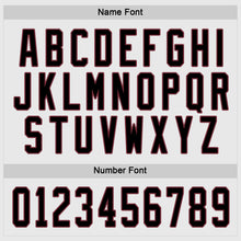 Load image into Gallery viewer, Custom White Black-Burgundy Hockey Jersey