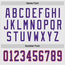 Load image into Gallery viewer, Custom White Purple-Orange Hockey Jersey