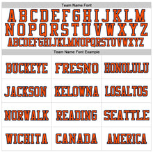 Load image into Gallery viewer, Custom White Navy-Orange Mesh Authentic Football Jersey