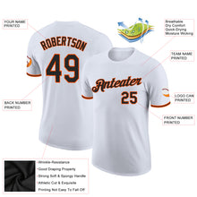 Load image into Gallery viewer, Custom White Black-Orange Performance T-Shirt