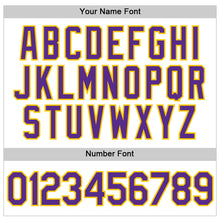 Load image into Gallery viewer, Custom White Purple-Gold Performance T-Shirt
