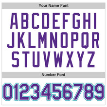 Load image into Gallery viewer, Custom White Purple-Teal Performance T-Shirt