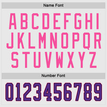 Load image into Gallery viewer, Custom White Purple Black-Pink Hockey Jersey
