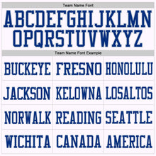 Load image into Gallery viewer, Custom White Royal-Silver Mesh Authentic Football Jersey