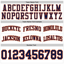 Load image into Gallery viewer, Custom White Navy-Orange Authentic Throwback Basketball Shorts