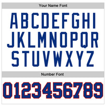 Load image into Gallery viewer, Custom White Royal-Red Authentic Throwback Basketball Jersey