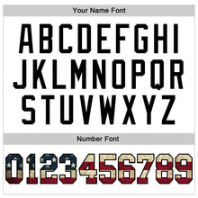 Load image into Gallery viewer, Custom White Vintage USA Flag-Black Authentic Throwback Basketball Jersey