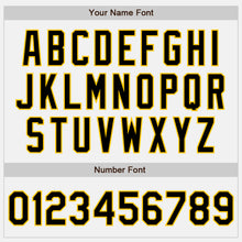 Load image into Gallery viewer, Custom White Black-Gold Authentic Baseball Jersey