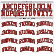 Load image into Gallery viewer, Custom White Navy Pinstripe Navy Old Gold-Red Authentic Basketball Jersey