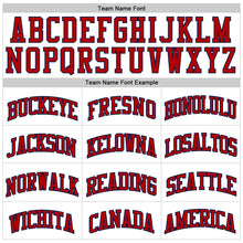 Load image into Gallery viewer, Custom White Red Pinstripe Red-Navy Authentic Basketball Jersey