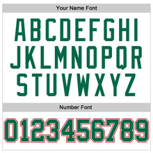 Load image into Gallery viewer, Custom White Kelly Green Pinstripe Kelly Green-Red Authentic Basketball Jersey