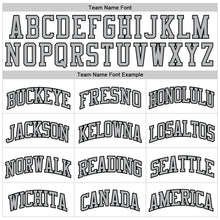 Load image into Gallery viewer, Custom White Teal Pinstripe Black-Gray Authentic Basketball Jersey